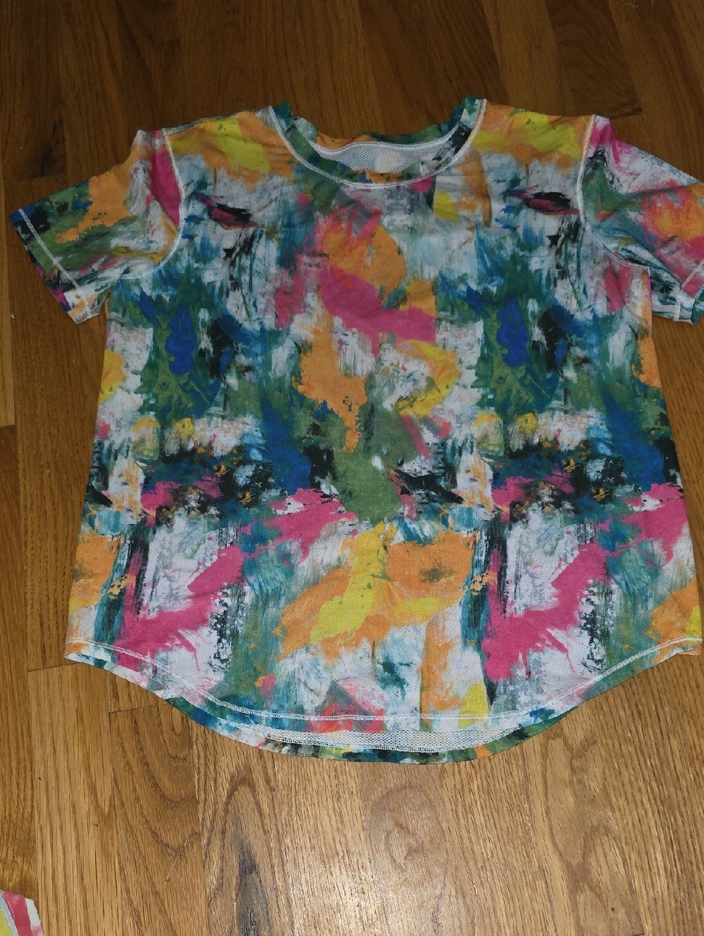 Lululemon Multicolor Paint-Print Short Sleeve Top